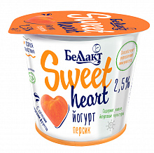 Йогурт двухслойный "Sweet heart" 2,5% "Персик" 